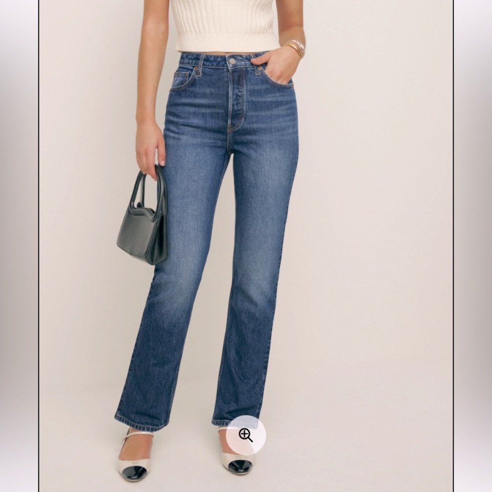 Cynthia Stretch High Rise Straight Jeans